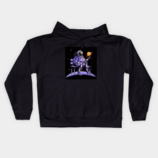 astronauts and planetary sweets Kids Hoodie